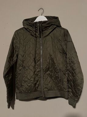 EUC Columbia Olive Green Quilted Hooded Jacket
